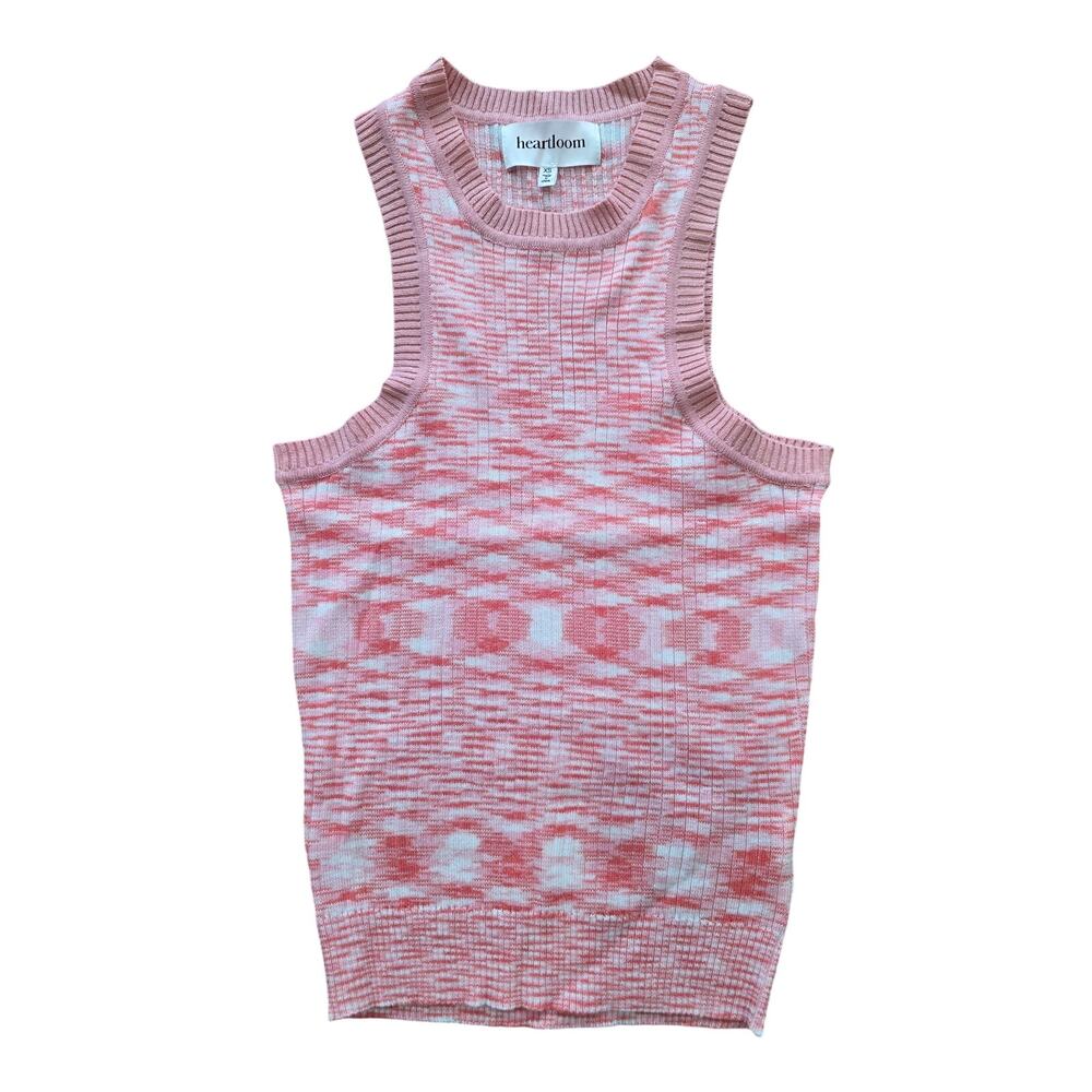 Heartloom Space Dye Ribbed Trim Knitted Tank Top Womens XS